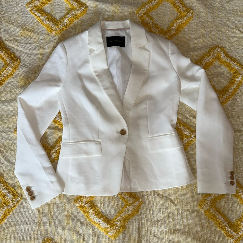 White Banana Republic Blazer Size Small
